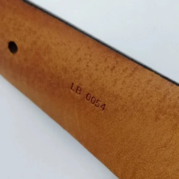 Authentic Louis Vuitton Monogram Belt Gold Buckle LV Vintage Designer Belt - Picture 9 of 10